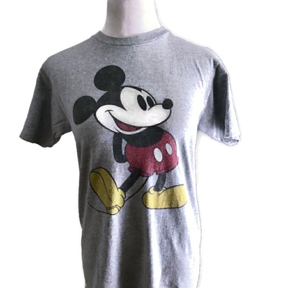 Mickey Mouse Gray Short Sleeve T-Shirt Sz S